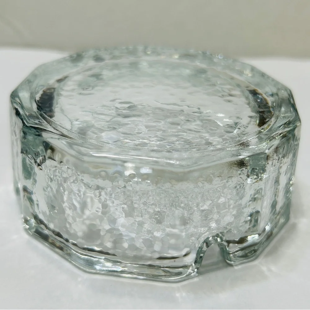 Vintage Blenko ashtray, Dodgecagon 12 sided, textured. Very collectible! Mint! - Picture 4 of 4